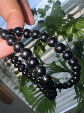 Black Obsidian Beaded Bracelet